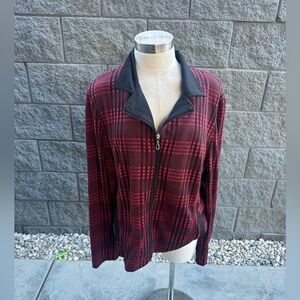 NWT N touch plaid ponte‎ Women's Sweatshirt Size XL